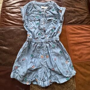 Vineyard Vines Light Blue Floral Kids Romper
